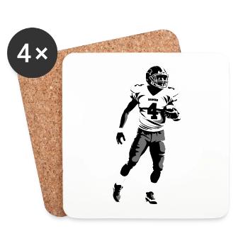 American Football - Sports Sticker - Coasters (set of 4) - white - Front
