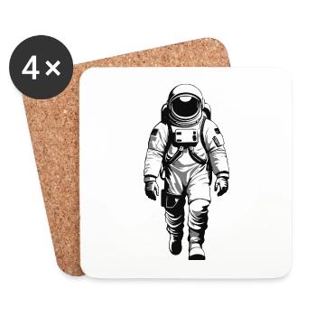 Astronaut - Beruf Design Sticker - Untersetzer (4er-Set) - Weiß - Vorne