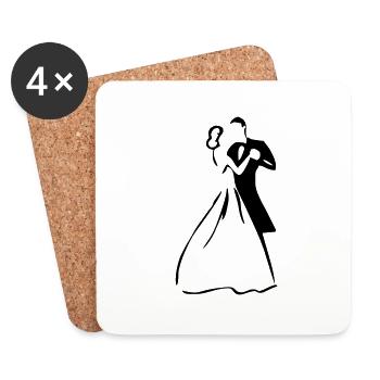 couple - Coasters (set of 4) - white - Front