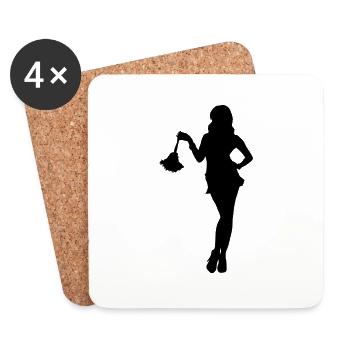 SEXY MAID - Untersetzer (4er-Set) - Weiß - Vorne