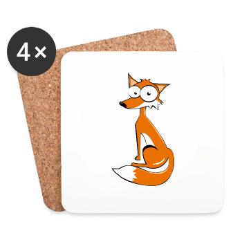 Fuchs - Untersetzer (4er-Set) - Weiß - Vorne