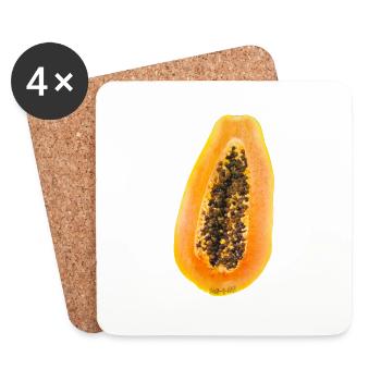 Papaya - Untersetzer (4er-Set) - Weiß - Vorne