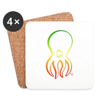 Rastapopoulpos - Dessous de verre (lot de 4) - blanc - Devant