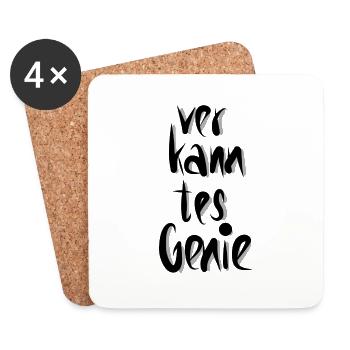Verkanntes Genie - Untersetzer (4er-Set) - Weiß - Vorne