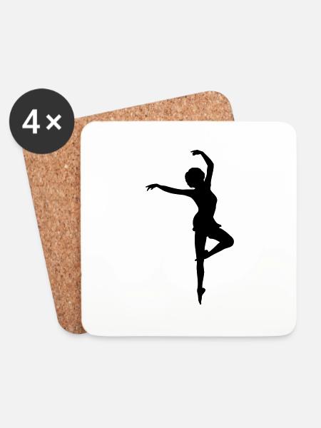 Dancing Girl 2 - Untersetzer (4er-Set) - Weiß
