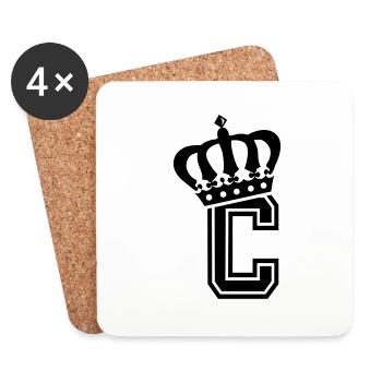 Buchstabe C - Untersetzer (4er-Set) - Weiß - Vorne