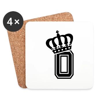 Lettre O - Dessous de verre (lot de 4) - blanc - Devant