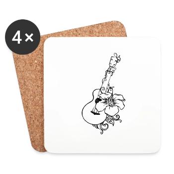 ukulele - Coasters (set of 4) - white - Front