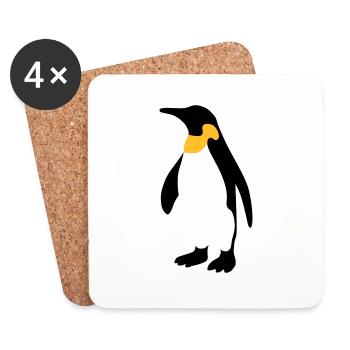 Penguin 2 colors - Coasters (set of 4) - white - Front