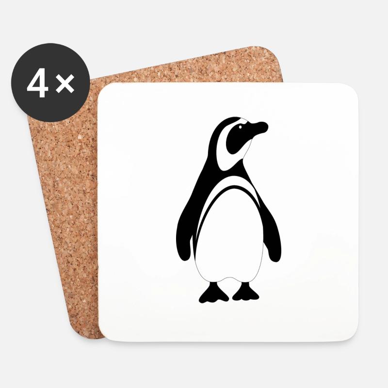 penguin326 - Untersetzer (4er-Set) - Weiß