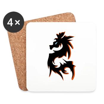 dragon - Coasters (set of 4) - white - Front