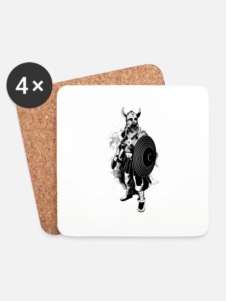 Viking - Untersetzer (4er-Set) - Weiß
