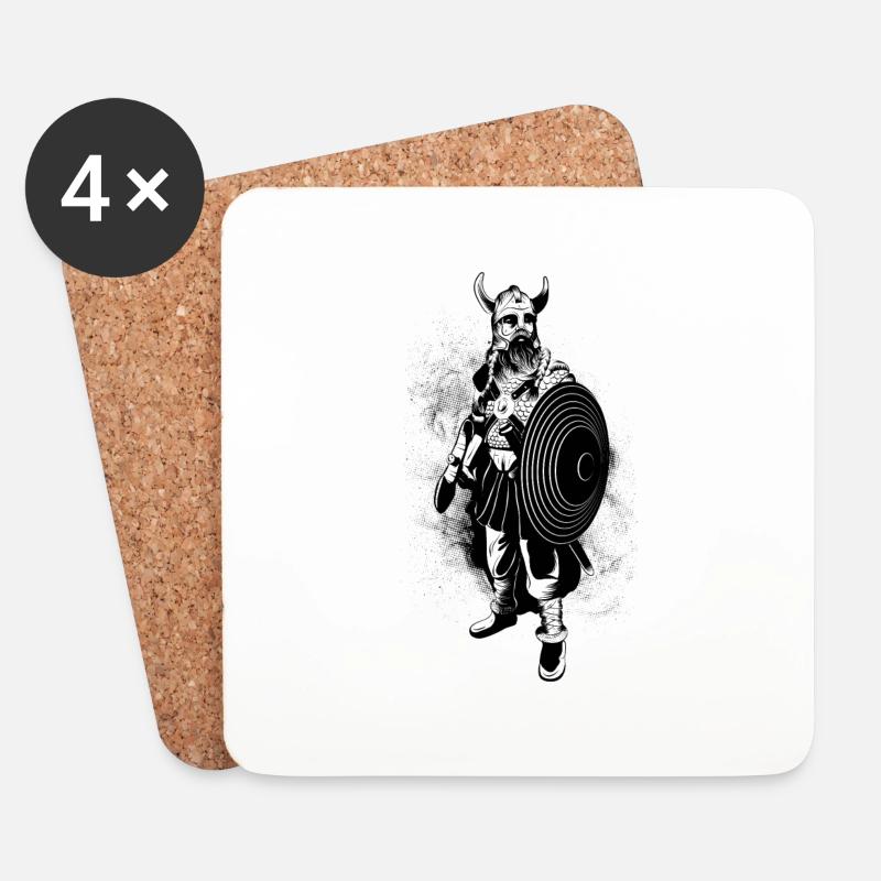 Viking - Untersetzer (4er-Set) - Weiß
