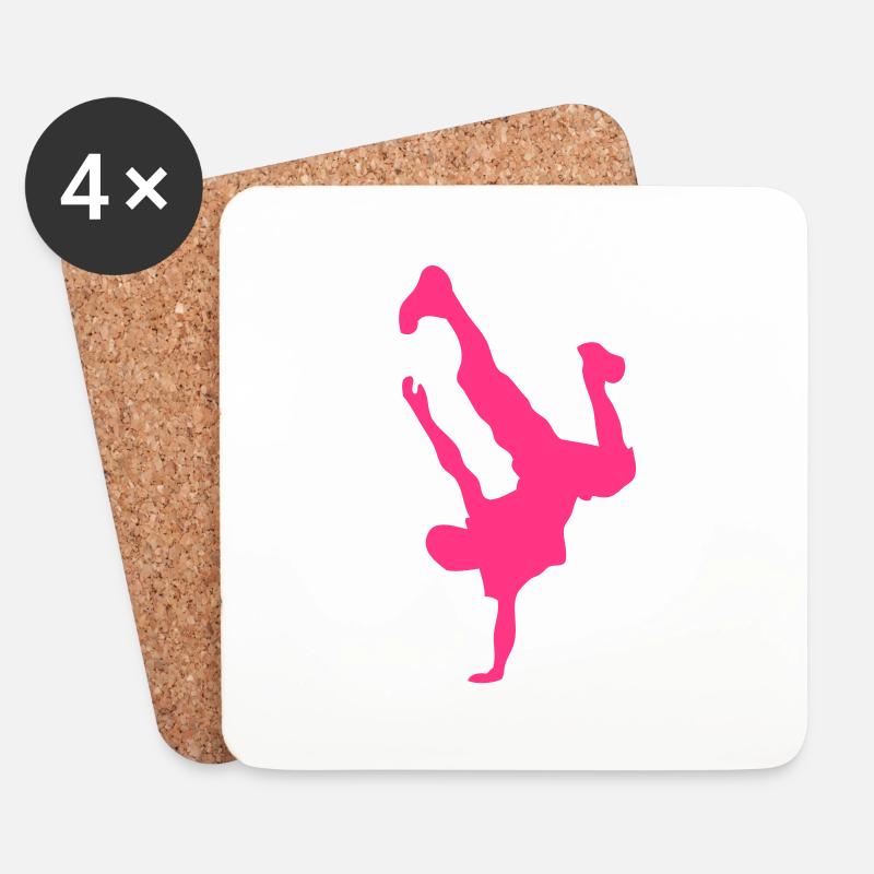 Break Dance Hip-Hop-danseur8 - Untersetzer (4er-Set) - Weiß