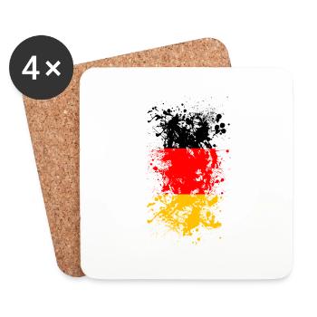Allemagne Allemagne de football - Dessous de verre (lot de 4) - blanc - Devant
