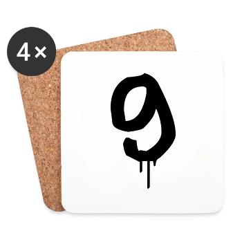 Graffiti : 9 - Dessous de verre (lot de 4) - blanc - Devant