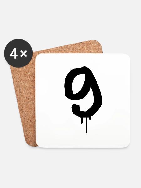 Graffiti : 9 - Untersetzer (4er-Set) - Weiß