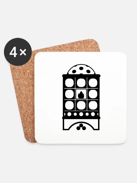 Berufesymbol Ofensetzer - Untersetzer (4er-Set) - Weiß
