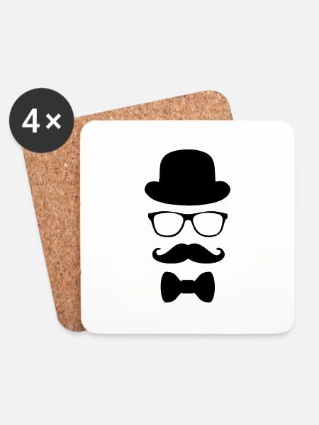 gentleman - Coasters (set of 4) - white