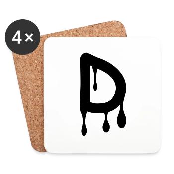 d_comic_graffiti - Coasters (set of 4) - white - Front