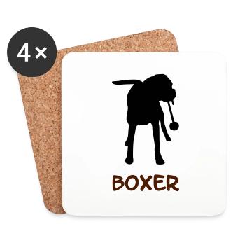 Boxer_2_cb - Untersetzer (4er-Set) - Weiß - Vorne