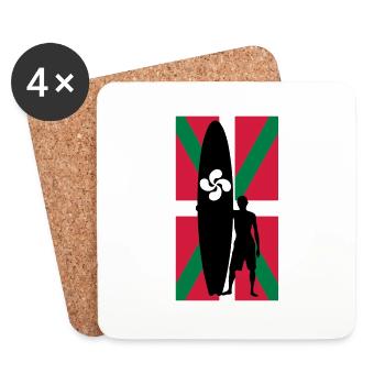 basque surfer - Dessous de verre (lot de 4) - blanc - Devant