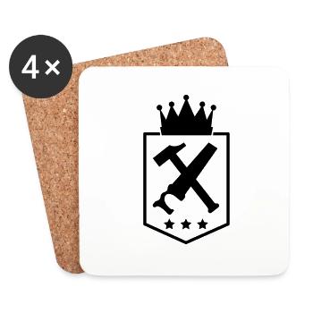 handwerker___f1 - Dessous de verre (lot de 4) - blanc - Devant