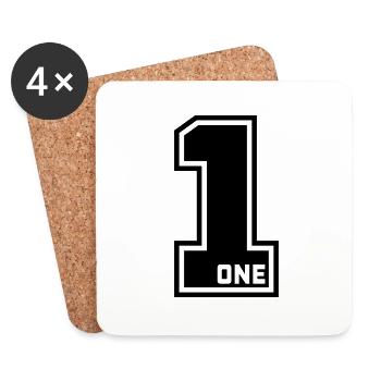 one___f1 - Dessous de verre (lot de 4) - blanc - Devant