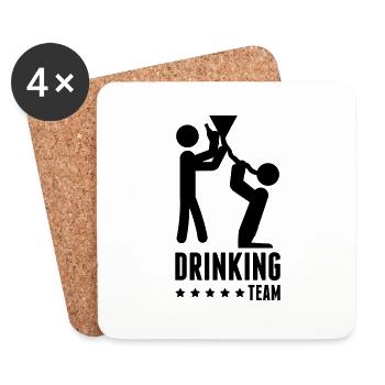 drinking_team_extreme_1 - Dessous de verre (lot de 4) - blanc - Devant
