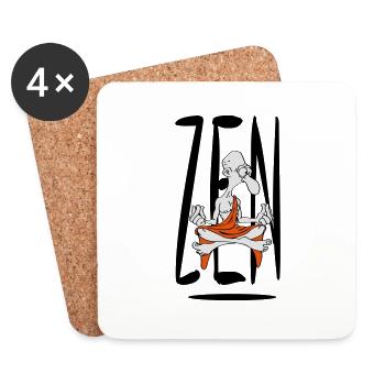 zen_2 - Dessous de verre (lot de 4) - blanc - Devant
