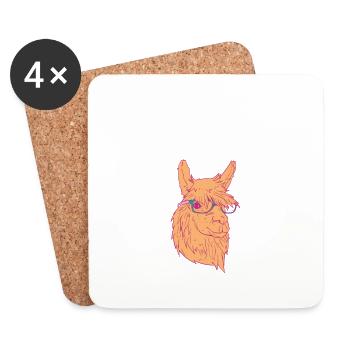 Always Be An Alpaca - Coasters (set of 4) - white - Front