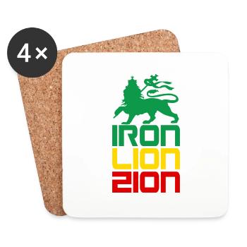 iron lion zion - Dessous de verre (lot de 4) - blanc - Devant