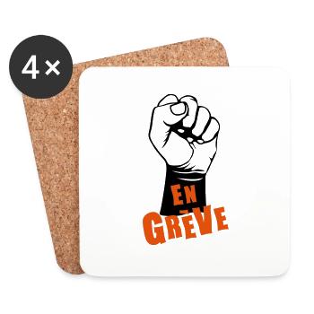 en greve point leve coup - Dessous de verre (lot de 4) - blanc - Devant