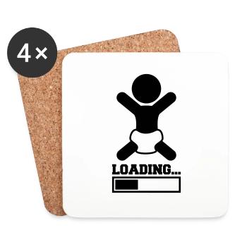 Loading Baby - Coasters (set of 4) - white - Front