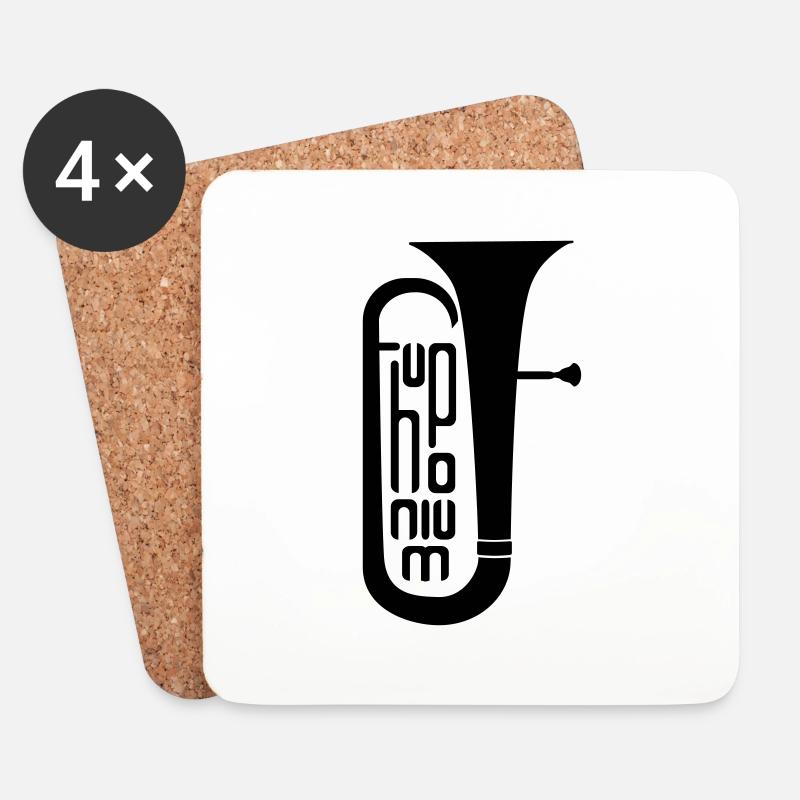 Euphonium - Untersetzer (4er-Set) - Weiß