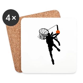 Basketball - Untersetzer (4er-Set) - Weiß - Vorne