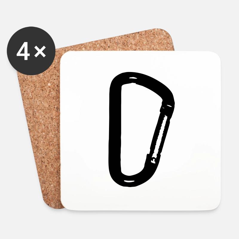 Carabiner - Untersetzer (4er-Set) - Weiß