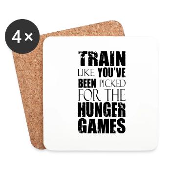 Train Like You've Been Picked for the Hunger Games - Coasters (set of 4) - white - Front