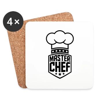 Logo Master Star Chef cool - Dessous de verre (lot de 4) - blanc - Devant