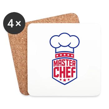 Logo Master Star Chef cool - Dessous de verre (lot de 4) - blanc - Devant