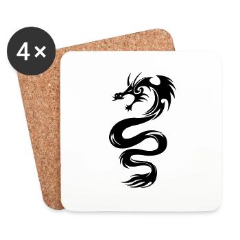 dragon - Coasters (set of 4) - white - Front