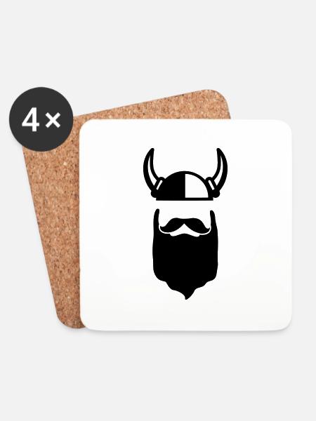 viking - Coasters (set of 4) - white
