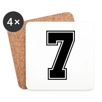 7 - Untersetzer (4er-Set) - Weiß - Vorne