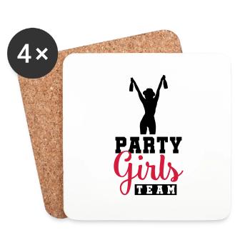 party girls team - Coasters (set of 4) - white - Front