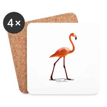 Flamingo - Untersetzer (4er-Set) - Weiß - Vorne