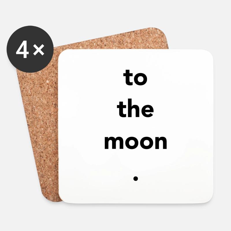 to the moon - Untersetzer (4er-Set) - Weiß