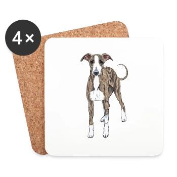 Italian Greyhound - Coasters (set of 4) - white - Front
