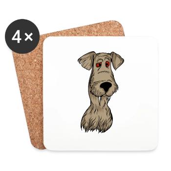 Funny dogs 1 - Coasters (set of 4) - white - Front