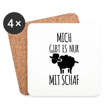 Schaf Landwirt Schäfer Geschenk - Untersetzer (4er-Set) - Weiß - Vorne