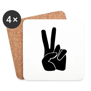 Victory ! - Dessous de verre (lot de 4) - blanc - Devant